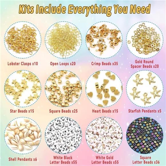 Flat Clay Beads for Jewelry Bracelet Making Kit,6mm Flat Polymer Heishi Beads - Picture 2 of 6